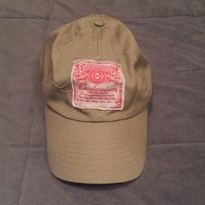 Tan Budweiser Baseball Cap with Velcro